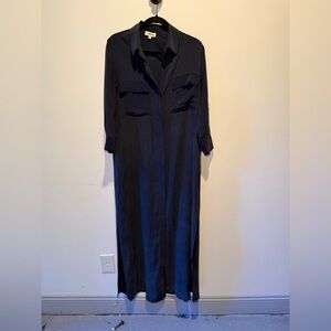 L'AGENCE Silk Long Sleeve Dress